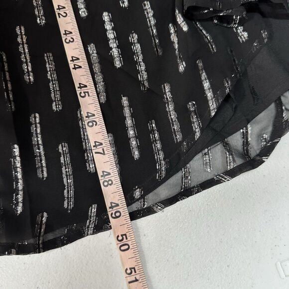 Express Dress Medium Black Silver Midi Cocktail Party Wedding Guest Elegant $118 - Picture 9 of 9